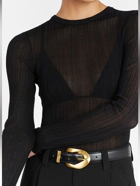 DISSH Harper Black Long Sleeve Knit Top